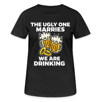 Bachelor Party Mariage Mariage Mariage Drôle - T-shirt respirant Femme - noir - Devant - AI Model Female 172 light (172cm)