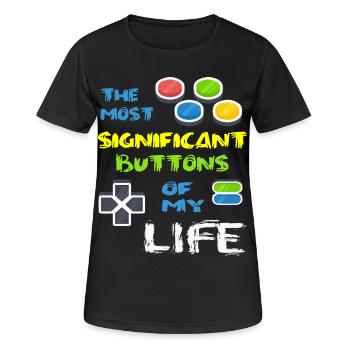 Jeu vidéo Jeu vidéo Jeux Hobby Cadeau - T-shirt respirant Femme - noir - Devant - AI Model Female 172 light (172cm)
