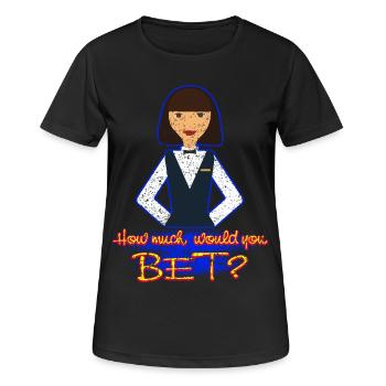 Glücksspiel Casino Poker Roulette - Frauen T-Shirt atmungsaktiv - Schwarz - Vorne - AI Model Female 172 light (172cm)