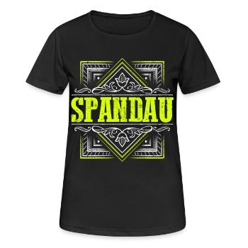 Berlin Spandau - für Berliner - Spandauer - Frauen T-Shirt atmungsaktiv - Schwarz - Vorne - AI Model Female 172 light (172cm)