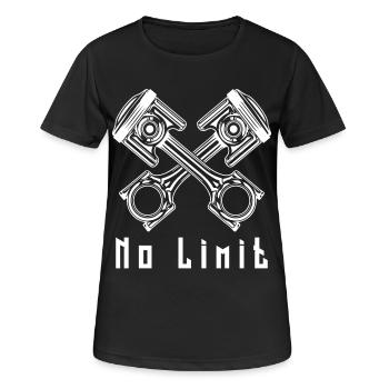 No Limit - Frauen T-Shirt atmungsaktiv - Schwarz - Vorne - AI Model Female 172 light (172cm)