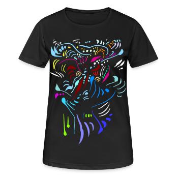 TRIBAL 30 05 - Frauen T-Shirt atmungsaktiv - Schwarz - Vorne - AI Model Female 172 light (172cm)