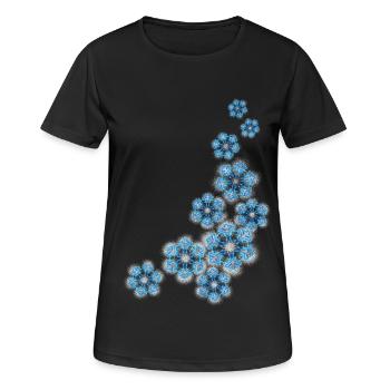 flocons de neige - T-shirt respirant Femme - noir - Devant - AI Model Female 172 light (172cm)