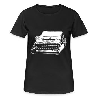 Machine à écrire - T-shirt respirant Femme - noir - Devant - AI Model Female 172 light (172cm)