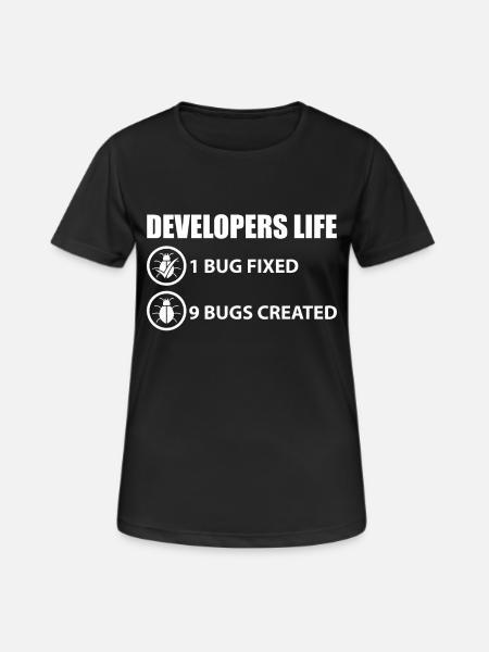Programmierer Witz - Frauen T-Shirt atmungsaktiv - Schwarz