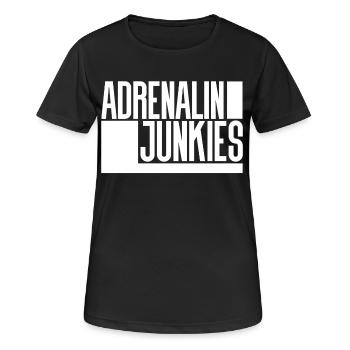 Junkies Adrénaline - T-shirt respirant Femme - noir - Devant - AI Model Female 172 light (172cm)