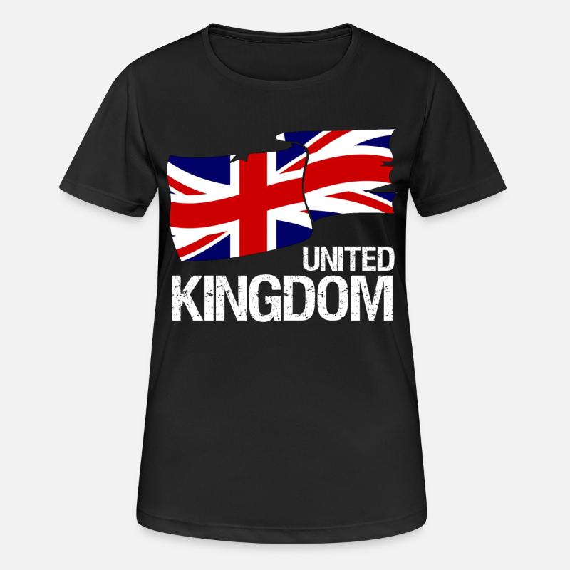 Great Britain Union Jack Flag - Design - Women's Breathable T-Shirt - black