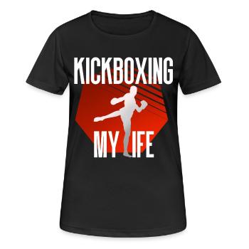 Kickboxing kickboxing - T-shirt respirant Femme - noir - Devant - AI Model Female 172 light (172cm)