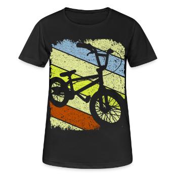 Roue Bmx - BMX Vélo - BMX - T-shirt respirant Femme - noir - Devant - AI Model Female 172 light (172cm)