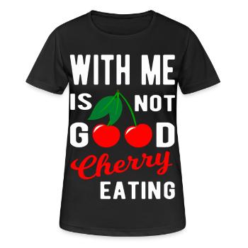 Avec moi, ce n’est pas bon - T-shirt respirant Femme - noir - Devant - AI Model Female 172 light (172cm)
