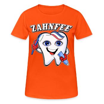 Dentiste Assistant dentaire Cabinet Dental Hero Tooth Fairy - T-shirt respirant Femme - orange néon - Devant - AI Model Female 172 dark (172cm)