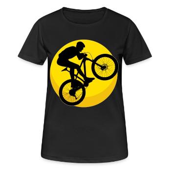 Mountain bike | Mountain biking - Women's Breathable T-Shirt - black - Front - AI Model Female 172 light (172cm)
