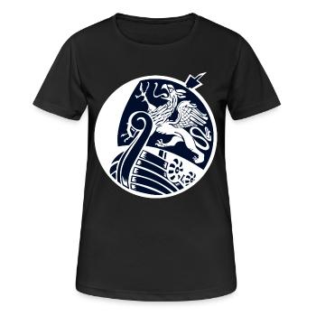 Rostock - Rouage - Bateau Viking - T-shirt respirant Femme - noir - Devant - AI Model Female 172 light (172cm)