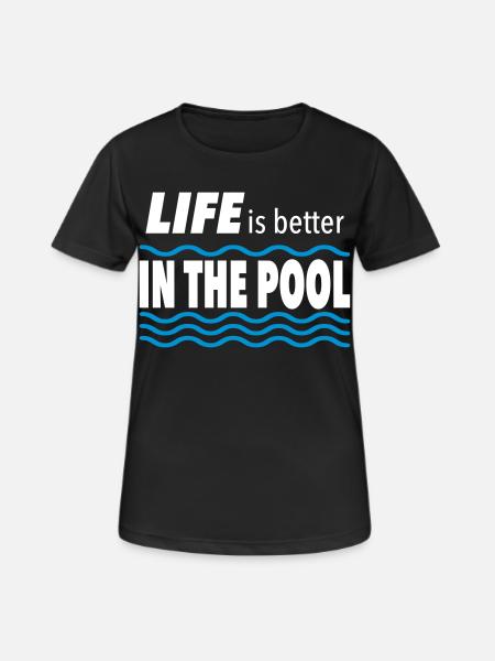 swimming pool - Women's Breathable T-Shirt - black