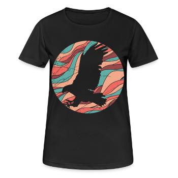 Bird of Prey Eagle Buzzard Bird and Nature - Design - Women's Breathable T-Shirt - black - Front - AI Model Female 172 light (172cm)