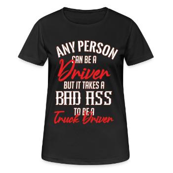 Camion camion voiture - T-shirt respirant Femme - noir - Devant - AI Model Female 172 light (172cm)
