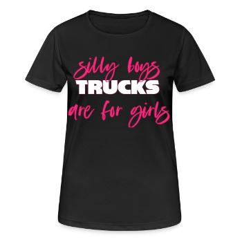 Camion camion voiture - T-shirt respirant Femme - noir - Devant - AI Model Female 172 light (172cm)