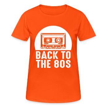 80s - Women's Breathable T-Shirt - neon orange - Front - AI Model Female 172 dark (172cm)