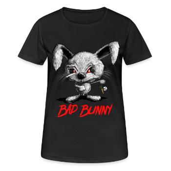 Halloween Vampir Hase I Kaninchen I Böser Hase - Frauen T-Shirt atmungsaktiv - Schwarz - Vorne - AI Model Female 172 light (172cm)