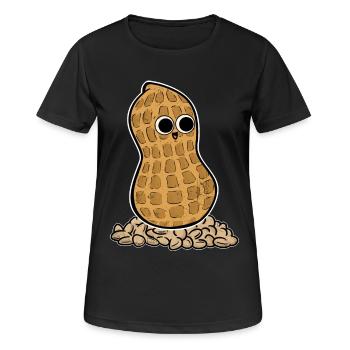 Erdnuss Erdnüsse Nuss Nüsse Kind Kinder Baby - Frauen T-Shirt atmungsaktiv - Schwarz - Vorne - AI Model Female 172 light (172cm)