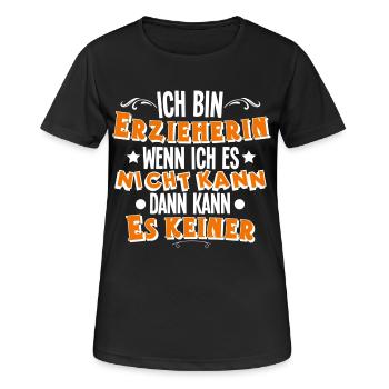 Erzieherin - Frauen T-Shirt atmungsaktiv - Schwarz - Vorne - AI Model Female 172 light (172cm)