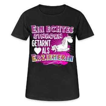 éducateur - T-shirt respirant Femme - noir - Devant - AI Model Female 172 light (172cm)