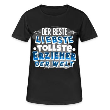 éducateur - T-shirt respirant Femme - noir - Devant - AI Model Female 172 light (172cm)