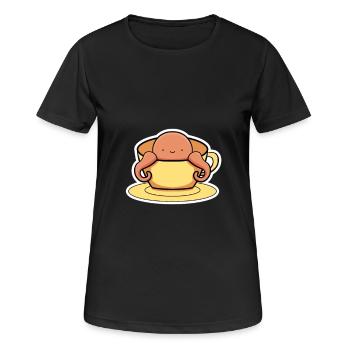 Oktopus - Frauen T-Shirt atmungsaktiv - Schwarz - Vorne - AI Model Female 172 light (172cm)