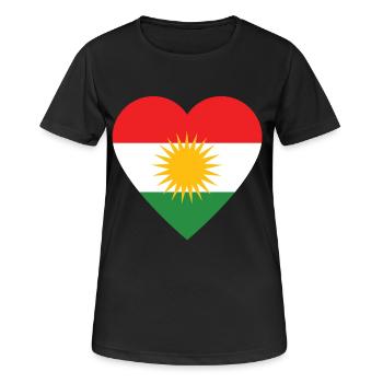 Kurdistan - T-shirt respirant Femme - noir - Devant - AI Model Female 172 light (172cm)