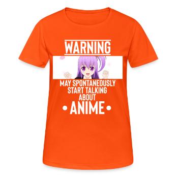Anime - T-shirt respirant Femme - orange néon - Devant - AI Model Female 172 dark (172cm)