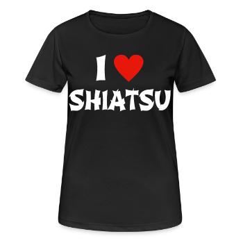 J'adore le massage shiatsu - T-shirt respirant Femme - noir - Devant - AI Model Female 172 light (172cm)