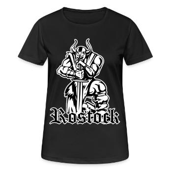 Rostock Rostock Vikings - Conception - T-shirt respirant Femme - noir - Devant - AI Model Female 172 light (172cm)