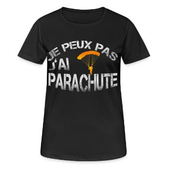 Parachute - T-shirt respirant Femme - noir - Devant - AI Model Female 172 light (172cm)