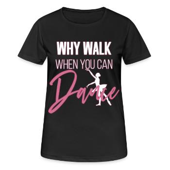 Ballerina - Frauen T-Shirt atmungsaktiv - Schwarz - Vorne - AI Model Female 172 light (172cm)