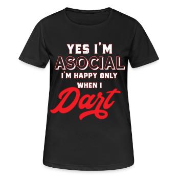 Darts darts - Women's Breathable T-Shirt - black - Front - AI Model Female 172 light (172cm)