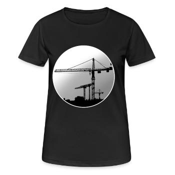 Grue grutier - T-shirt respirant Femme - noir - Devant - AI Model Female 172 light (172cm)