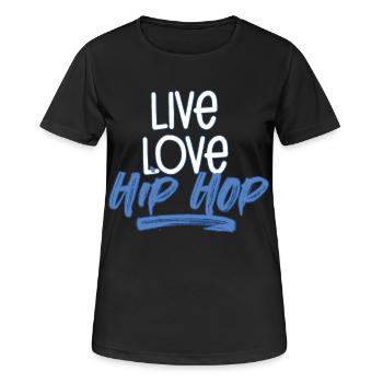 hip hop - Women's Breathable T-Shirt - black - Front - AI Model Female 172 light (172cm)