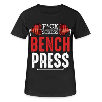Motivateur de rage au développé couché - T-shirt respirant Femme - noir - Devant - AI Model Female 172 light (172cm)