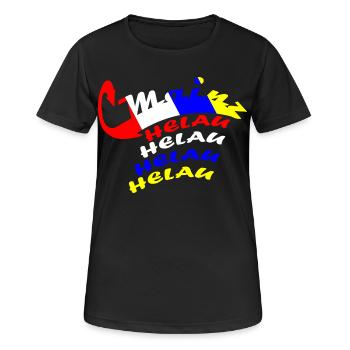 Conception du carnaval de Helau - T-shirt respirant Femme - noir - Devant - AI Model Female 172 light (172cm)