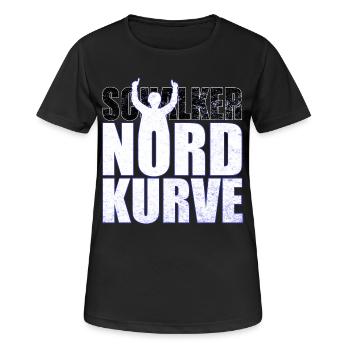 Schalke Nordkurve lettrage idée cadeau - T-shirt respirant Femme - noir - Devant - AI Model Female 172 light (172cm)
