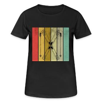 ski - T-shirt respirant Femme - noir - Devant - AI Model Female 172 light (172cm)