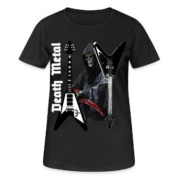 Musik Heavy Metal Black Metal deaht metal Skull - Frauen T-Shirt atmungsaktiv - Schwarz - Vorne - AI Model Female 172 light (172cm)