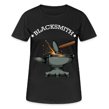 Schmiede Funken und Amboss - Frauen T-Shirt atmungsaktiv - Schwarz - Vorne - AI Model Female 172 light (172cm)