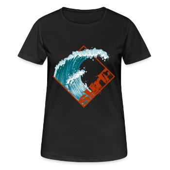 Surfeurs surfeurs surfeurs - T-shirt respirant Femme - noir - Devant - AI Model Female 172 light (172cm)