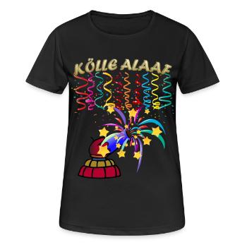 Kölle Alaaf - Kölner Karneval Fasching Rosenmontag - Frauen T-Shirt atmungsaktiv - Schwarz - Vorne - AI Model Female 172 light (172cm)