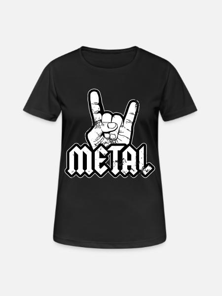 Metal Metalhead French Fork Festival Concert Band - Women's Breathable T-Shirt - black