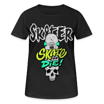 Skater kids - Women's Breathable T-Shirt - black - Front - AI Model Female 172 light (172cm)
