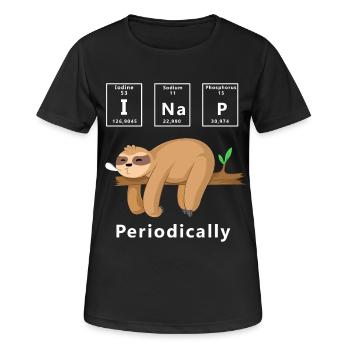 Ich schlafe regelmäßig lustig Faultier - Frauen T-Shirt atmungsaktiv - Schwarz - Vorne - AI Model Female 172 light (172cm)