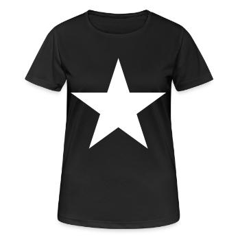 white star - Women's Breathable T-Shirt - black - Front - AI Model Female 172 light (172cm)