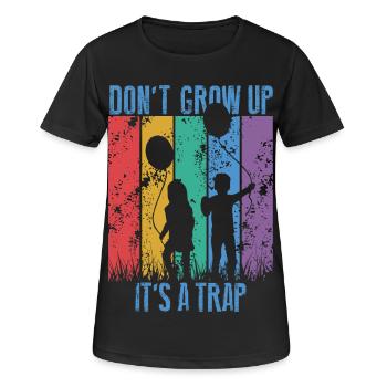 grandir enfant enfant - T-shirt respirant Femme - noir - Devant - AI Model Female 172 light (172cm)